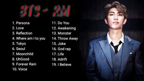 BTS RM - Solo Songs Playlist - YouTube Music