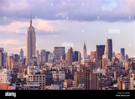 Skyline of Midtown Manhattan, New York during Sunset Stock Photo - Alamy