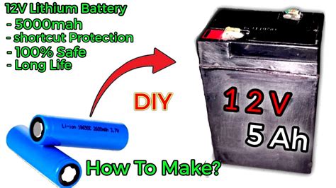 How to make 12V 5Ah Lithium battery | 18650 battery 3s bms - YouTube