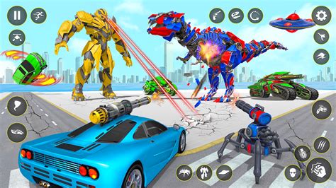 Dino Transform Car: Flying Robot Games - Flying Dino Mech Warriors ...