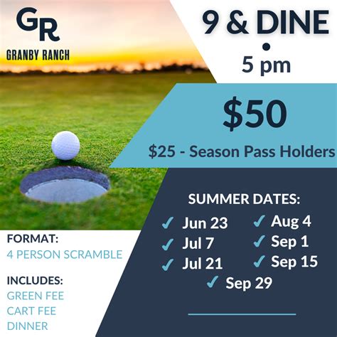 9 & Dine at Granby Ranch | Granby Ranch Golf