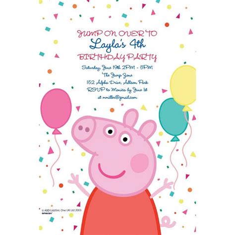 Custom Peppa Pig Invitations | Party City