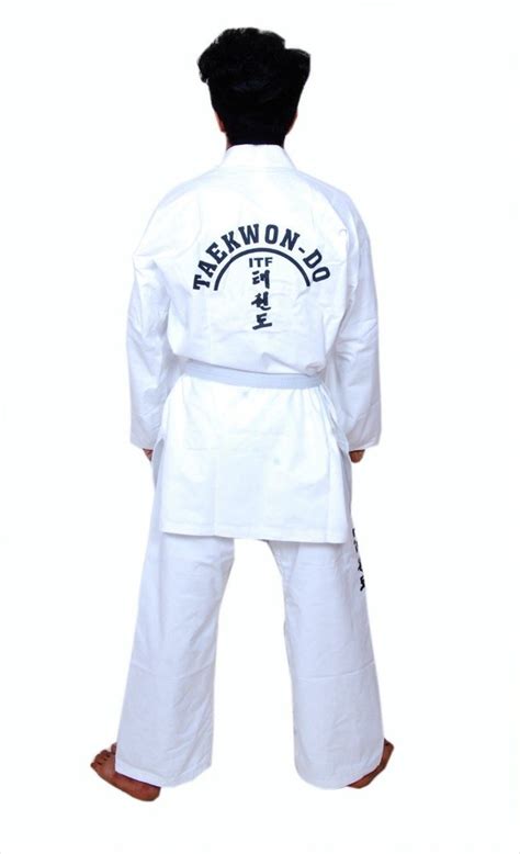 White Cotton Printed Taekwondo Uniform, Size: Medium at Rs 700/piece in ...