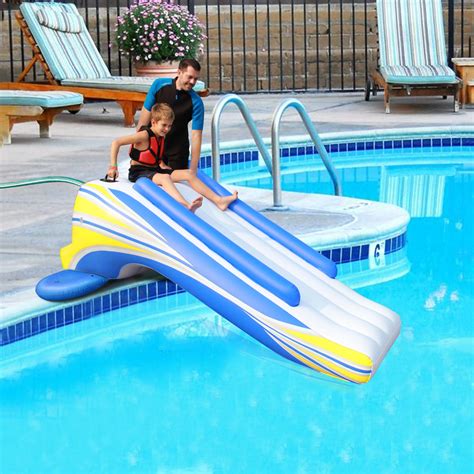 Northlight 106.25" Blue and Yellow Inflatable Swimming Pool Slide ...