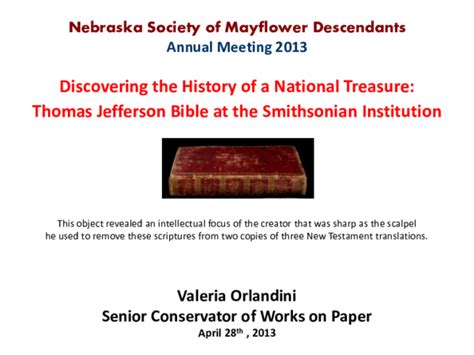 (PDF) Thomas Jefferson Bible Project - Smithsonian | Valeria Orlandini ...