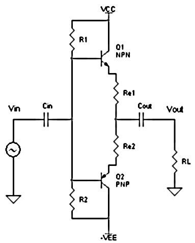 Class B Amplifier Circuit Diagram