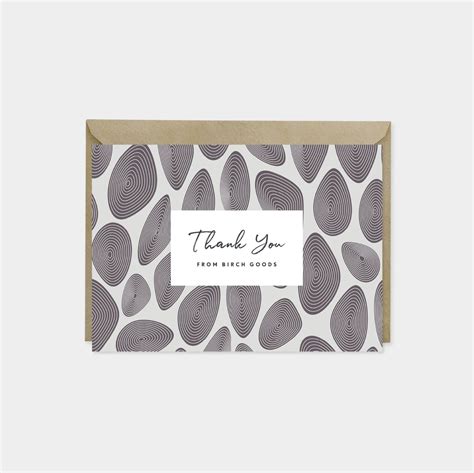 Fine Line Deco Pattern Thank You Card Set, Designer Thank You ...