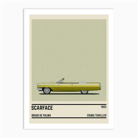 Scarface Car Movie Art Print by DoubleT - Fy