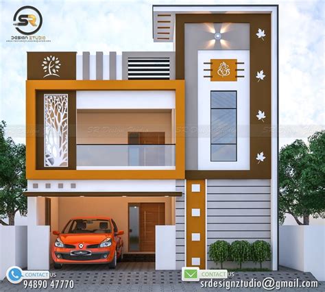 G+1 Home Design - West Facing Plan - House Exterior | Single floor house design, Small house ...