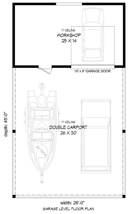 Garage Plans with Boat Storage