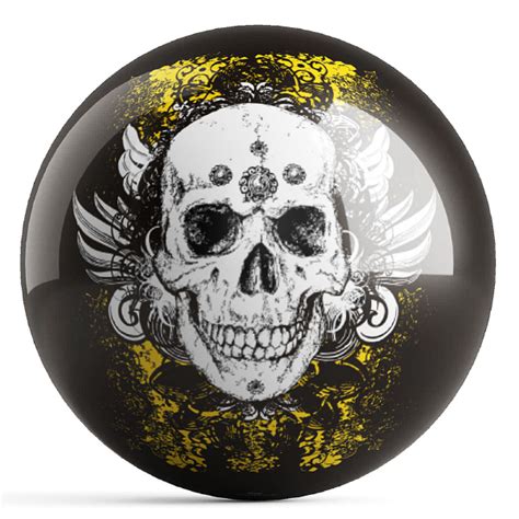 Grunge Skull Bowling Ball