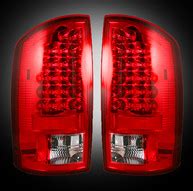 Recon Accessories | 264171RD | 2002-06 Ram 1500 & 03-06 Ram 2500/3500 Led Tail Lights, Red Lens