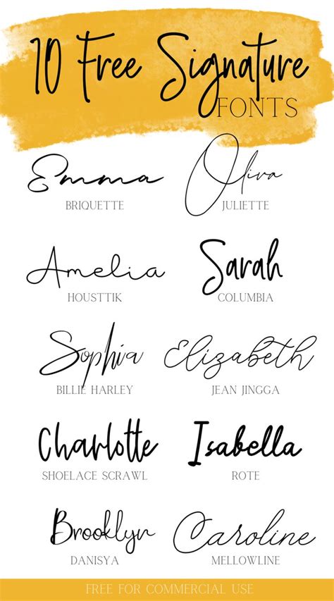 Free Signature Fonts | Cricut fonts, Signature fonts, Fancy fonts