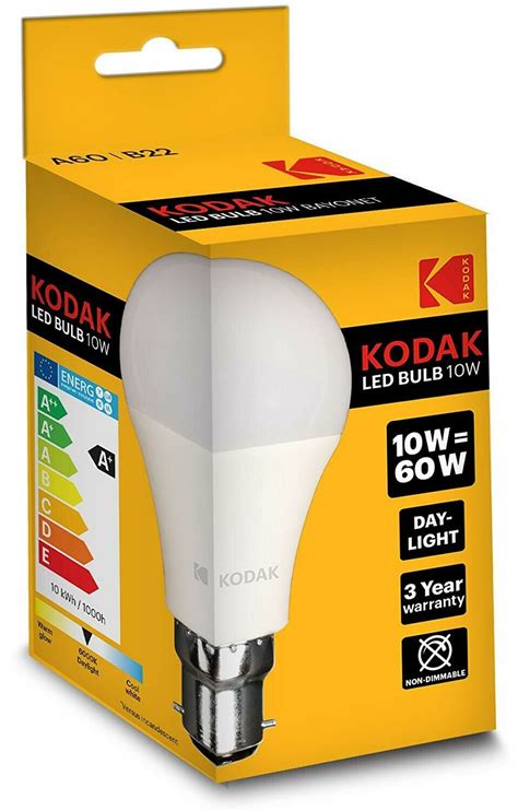 KODAK 10W LED BULB DAY-LIGHT B22 BAYONET 30415676