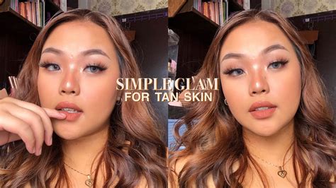 simple glam makeup routine for morena / tan skin. beginner friendly! - YouTube