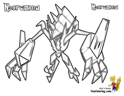 Dusk Mane Necrozma Coloring Page Coloring Pages