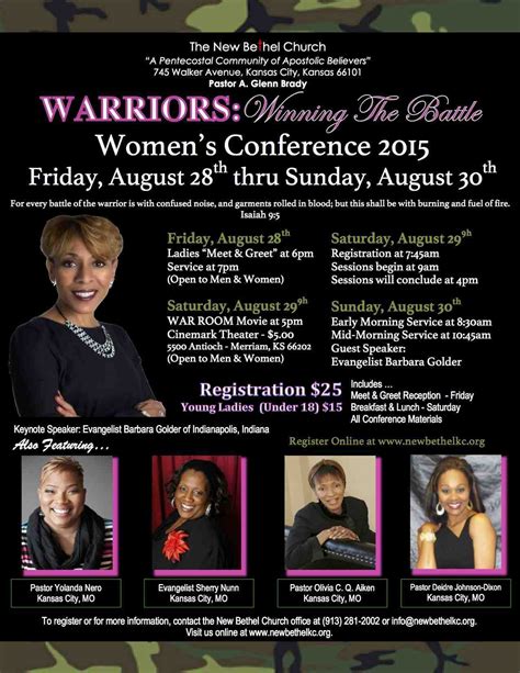 Women’s Conference: “Warriors: Winning the Battle” | The New Bethel Church