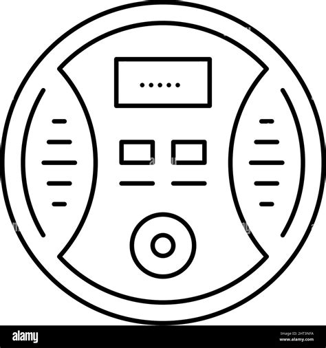 carbon monoxide detector line icon vector illustration Stock Vector Image & Art - Alamy