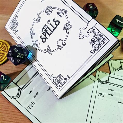 5th Edition DIY Spellbook & Spell Cards — Games & Stuff by Julien in 2021 | Dnd spell cards ...