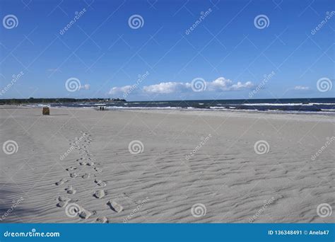 Fine Sand Beach in Schleswig-Holstein, Germany Stock Image - Image of ...