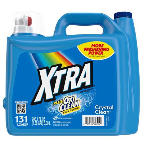 Xtra Plus OxiClean, 131 Loads Liquid Laundry Detergent, 203.1 fl oz ...