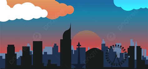 Jakarta City Skyline Background, Wallpaper, Png, Background Background ...