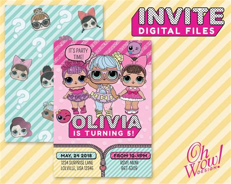 LOL Surprise Doll Inspired Birthday Party Invitation: Digital File LOL ...