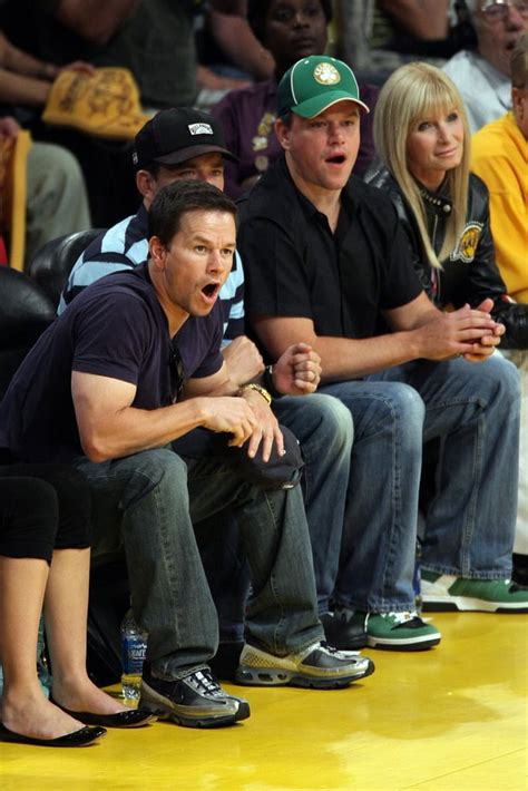 Things got serious for Mark Wahlberg and Matt Damon as they watched | Celebrities Cheering at ...