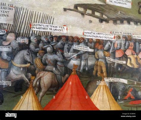 (detail from) The battle of Pavia painted 1525-1530 oil on wood by an Stock Photo - Alamy