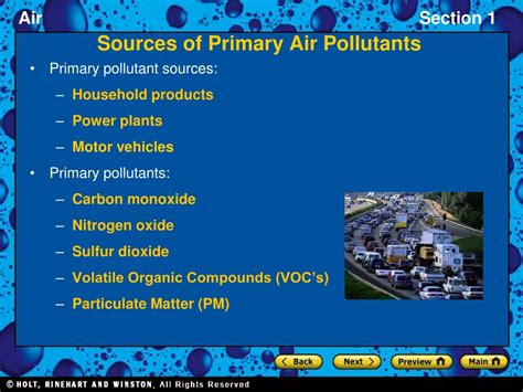 Primary Air Pollutants From Burning Coal