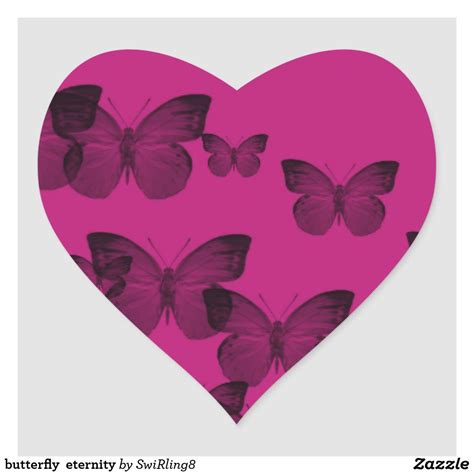 butterfly eternity heart sticker | Zazzle.com | Heart stickers, Custom ...