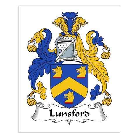 Lunsford Family Crest Small Poster by Family Crests - CafePress