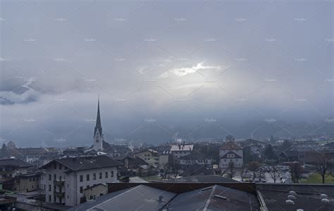 Low cloud cover the mountains. | High-Quality Nature Stock Photos ~ Creative Market