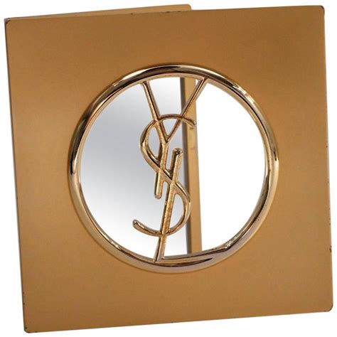 YSL Compact Makeup Mirror Gilt, circa 1980s, French at 1stDibs