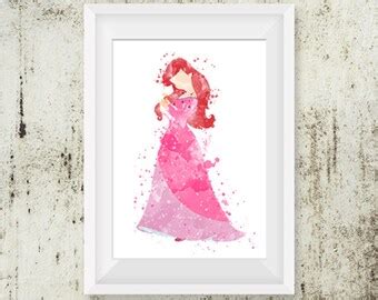 Ariel watercolor | Etsy