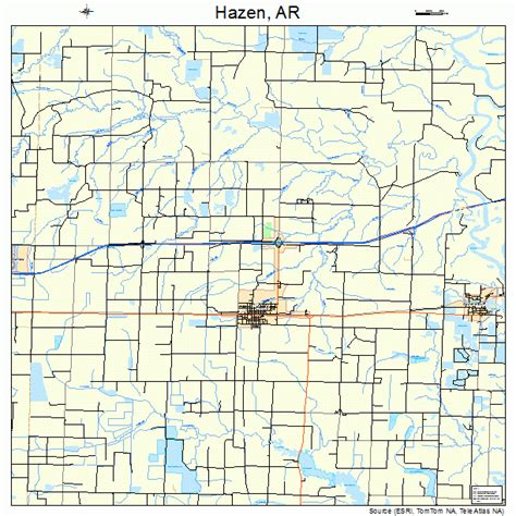 Hazen Arkansas Street Map 0530940