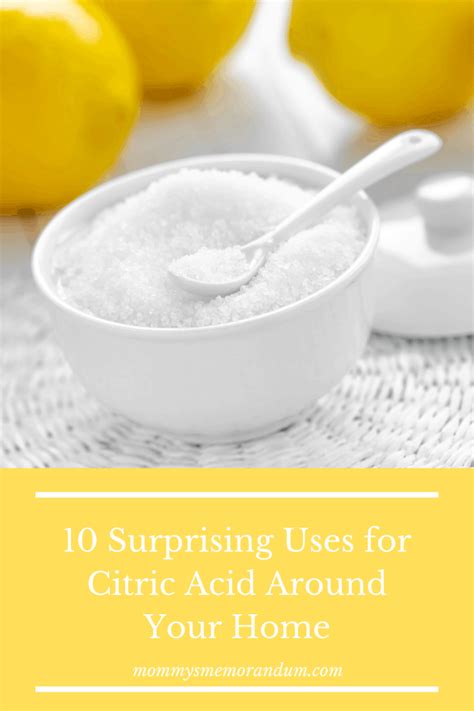 10 Surprising Uses for Citric Acid Around Your Home • Mom Memo