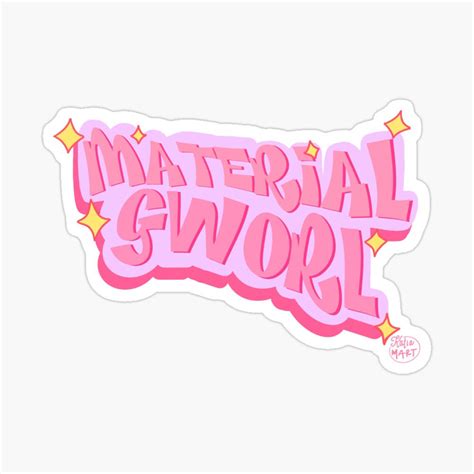 Download Material Gworl Sticker Graphic Wallpaper | Wallpapers.com