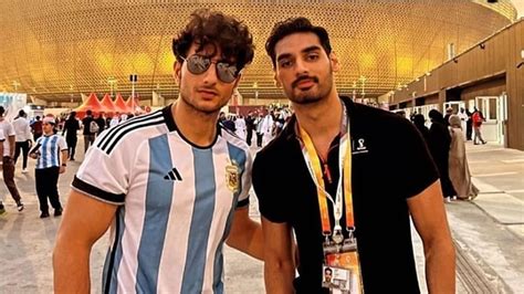 Ibrahim Ali Khan shares pic with Ahan Shetty from FIFA World Cup ...