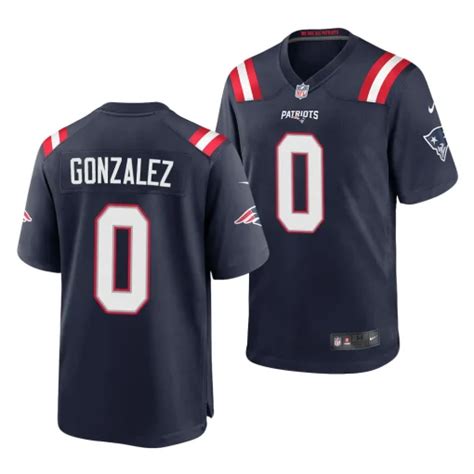 New England Patriots #0 Christian Gonzalez 2023 NFL Draft Navy Game ...