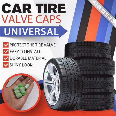Fluorescent tire valve cover - WarnCode