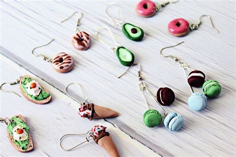 Miniature polymer Clay food earrings | Miniature food jewelry, Food earrings, Clay jewelry