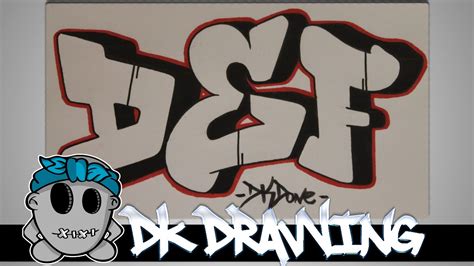 How to draw graffiti - Graffiti Letters DEF step by step - YouTube