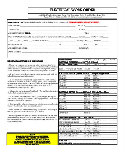 FREE 20+ Work Order Forms in PDF | Excel | MS Word