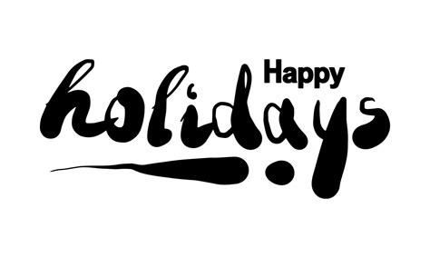 Happy holidays text hand lettering calligraphy. use for Greeting Card ...