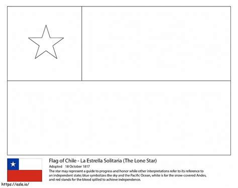 Chile Flag coloring page