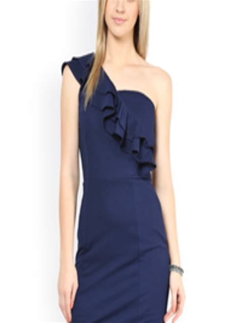 Buy Miss Chase Navy One Shoulder Dress - Dresses for Women 1130530 | Myntra