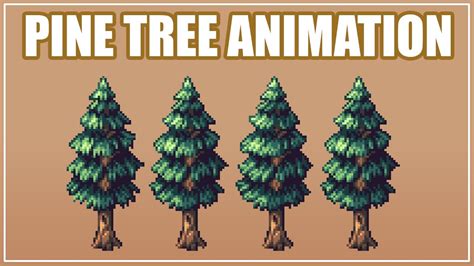 VIDEOGAME GAME ASSETS - Pine Tree Animation (Aseprite) - YouTube