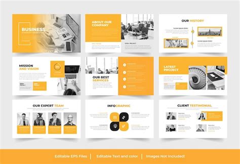 Design von PowerPoint-Vorlagen für Geschäftspräsentationen | Premium Vektor