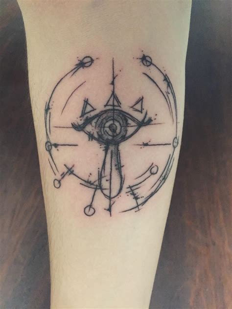 Just got my first tattoo today. Went for a sketchy Sheikah Eye : r ...